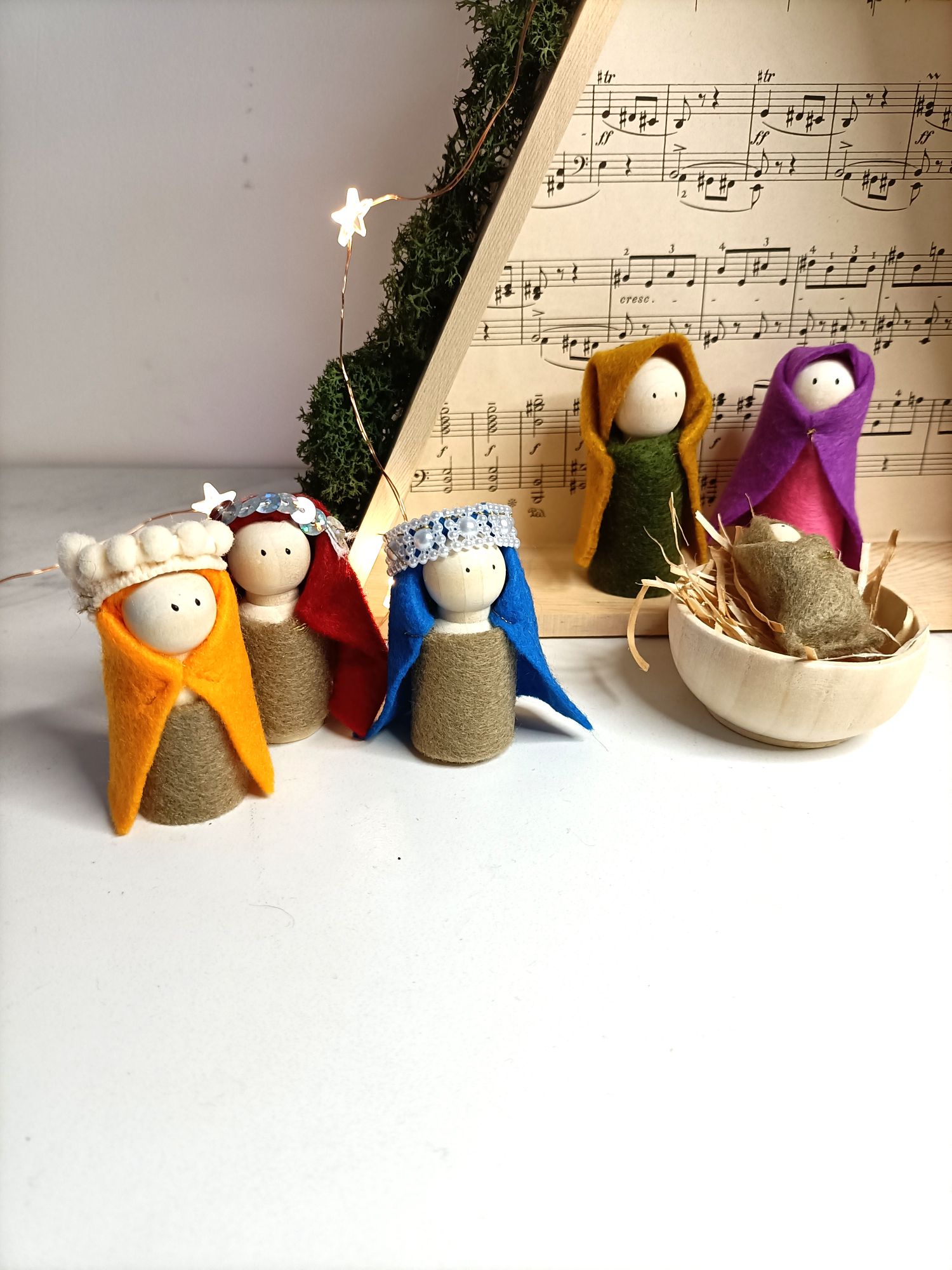 Een vrolijke kerst met zelfgemaakte Driekoningen peg doll
